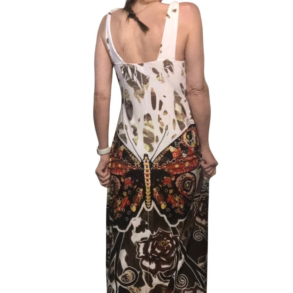 Vtg 90's Y2K Fairycore Babydoll Maxi Sundress Sz M Butterfly Casual Party Whimsy - Picture 2 of 8